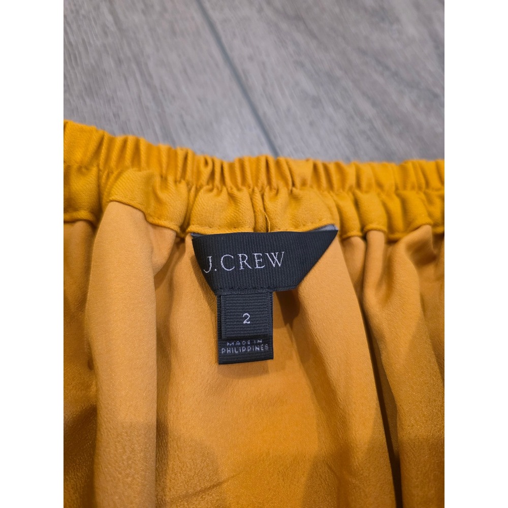 J. Crew Women's Size‎ 2 Wool Flannel Ruffle Skirt in Bronzed Topaz Preppy Fall - Picture 3 of 4